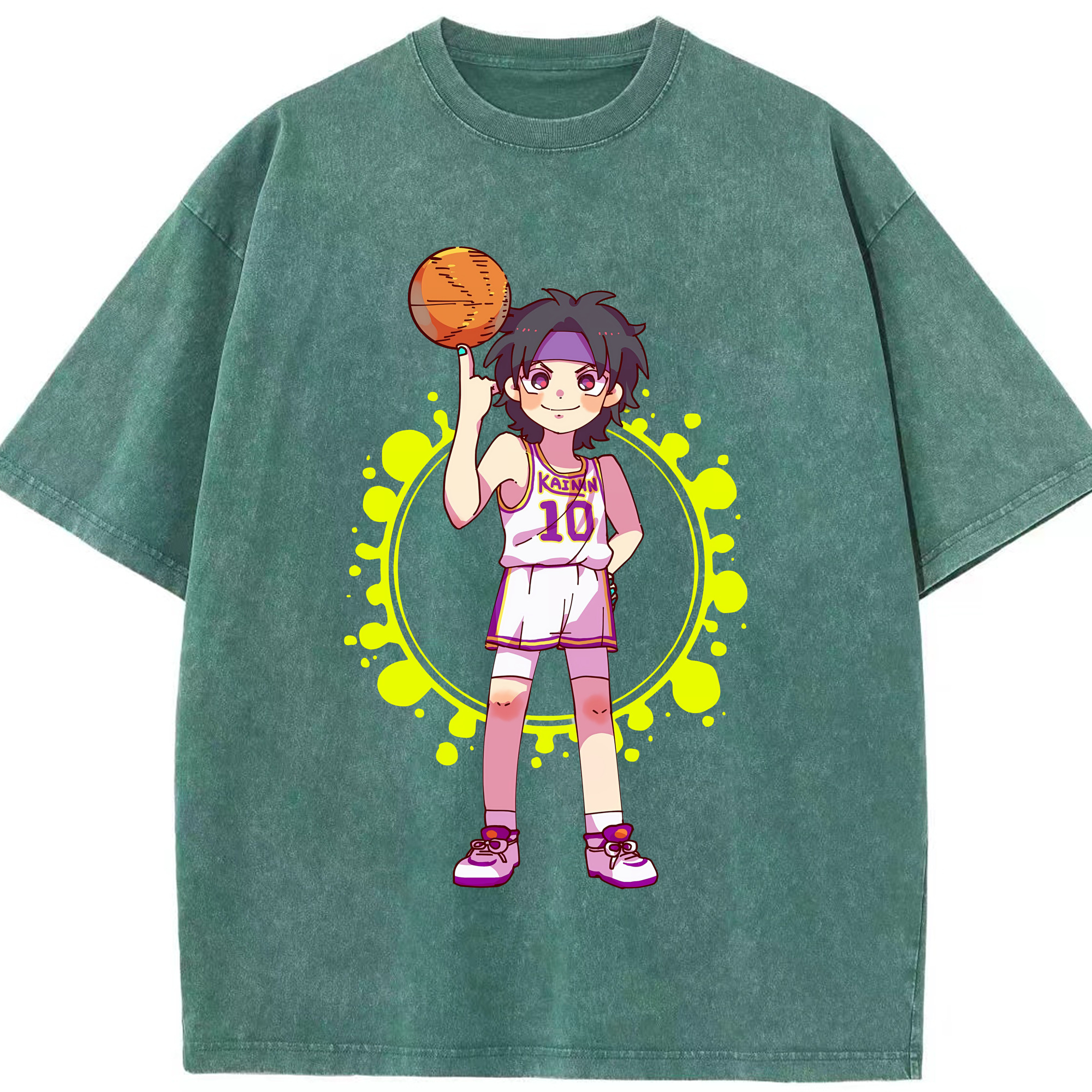 （画像用） SLAM DUNK／スラムダンク 綿100% ヴィンテージ風 半袖Tシャツ（フロントプリント）